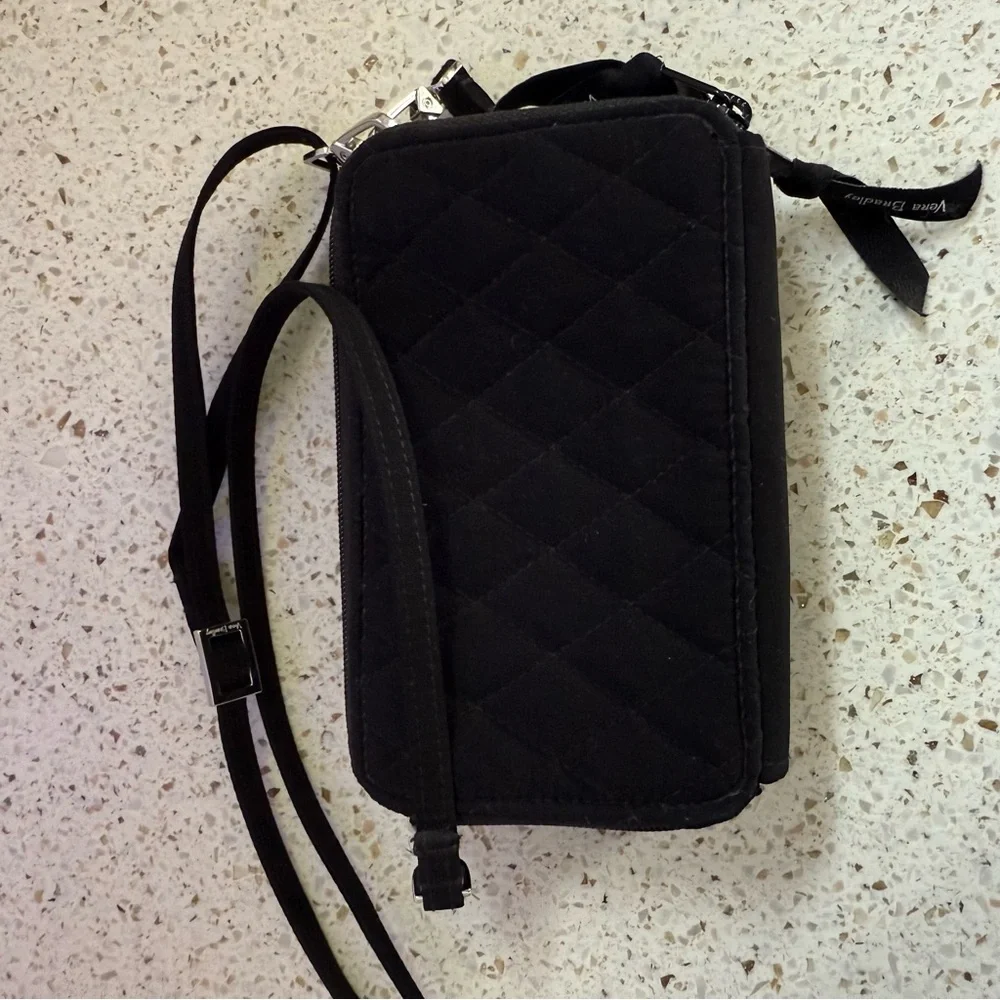 Vera Bradley Black Quilted Crossbody Bag - Picture 3 of 8